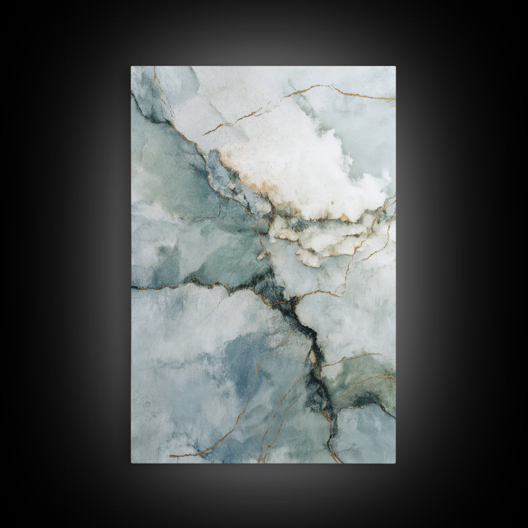 Subtle Marble Texture Framed Canvas Print, Medical Office Art, Room Decor, Office Decor, Oil Painting, Calm, MOA-2x3-51