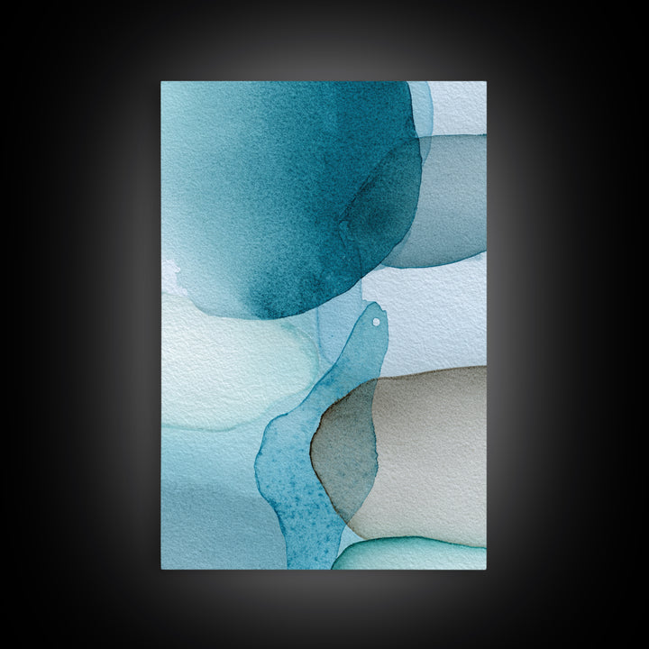 Calming Blue Abstract Canvas Print, Medical Office Art, Medical Art, Office Decor, Fine Art, Calm, Biology Art, Nurse Wall Art, MOA-2x3-57