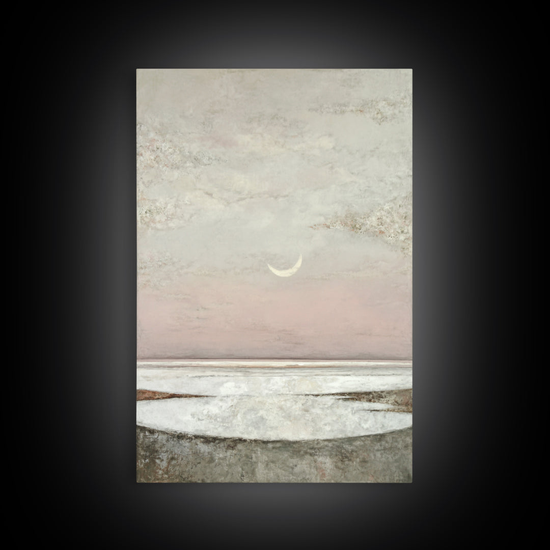Peaceful Ocean Horizon Framed Canvas Print, Medical Office Art, Wall Art, Office Decor, Fine Art, Calm, Printable Card, MOA-2x3-60