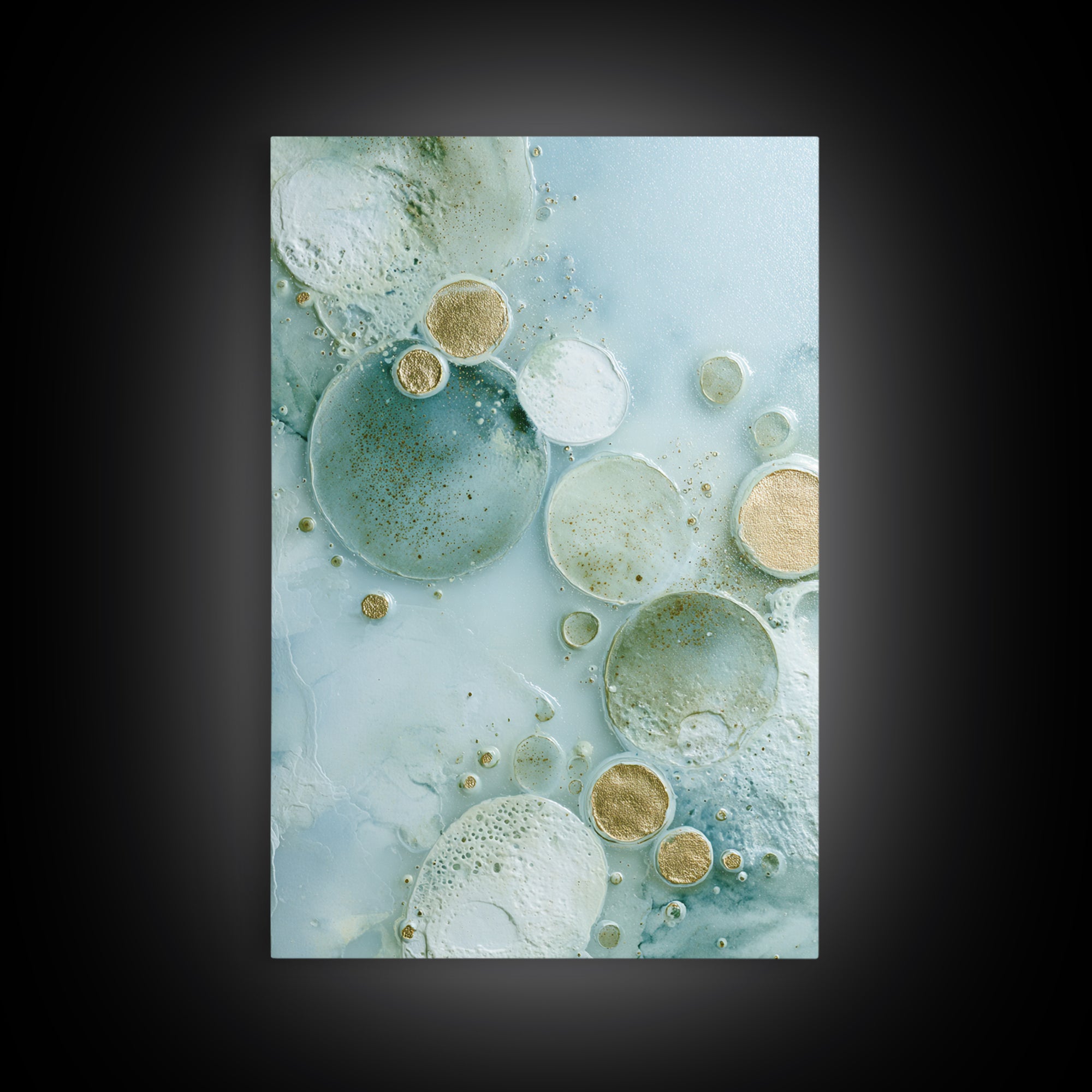 Abstract Cells and Circles as Soothing Pattern Canvas Print, Medical Office Art, Minimalist Art, Office Decor, Fine Art, Calm, MOA-2x3-61