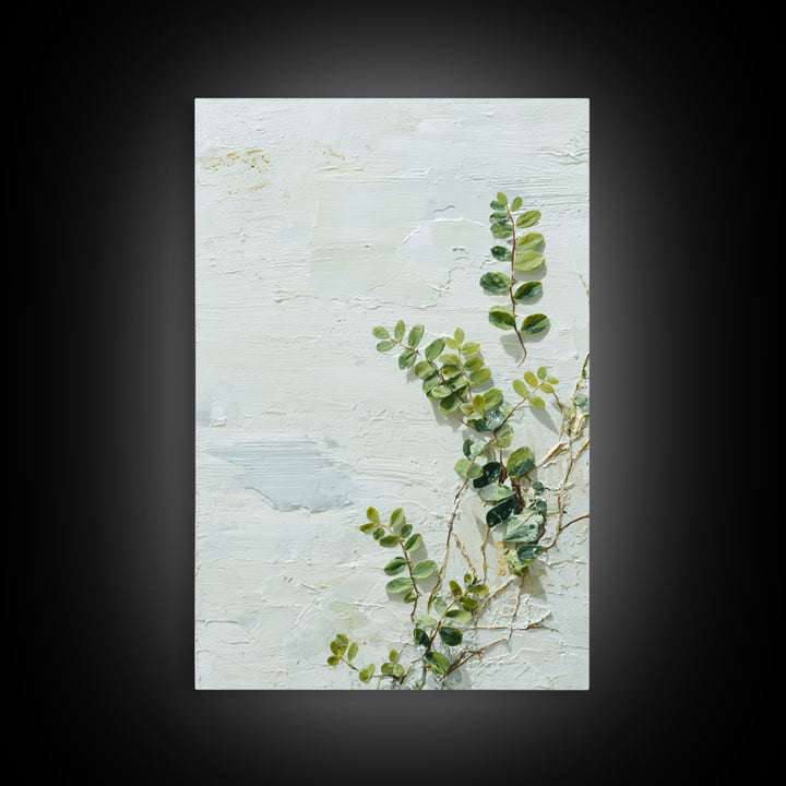 Minimal Green Fern Specimen Framed Canvas Print, Medical Office Art, Room Decor, Office Decor, Calm, Medical Student Gift, MOA-2x3-64