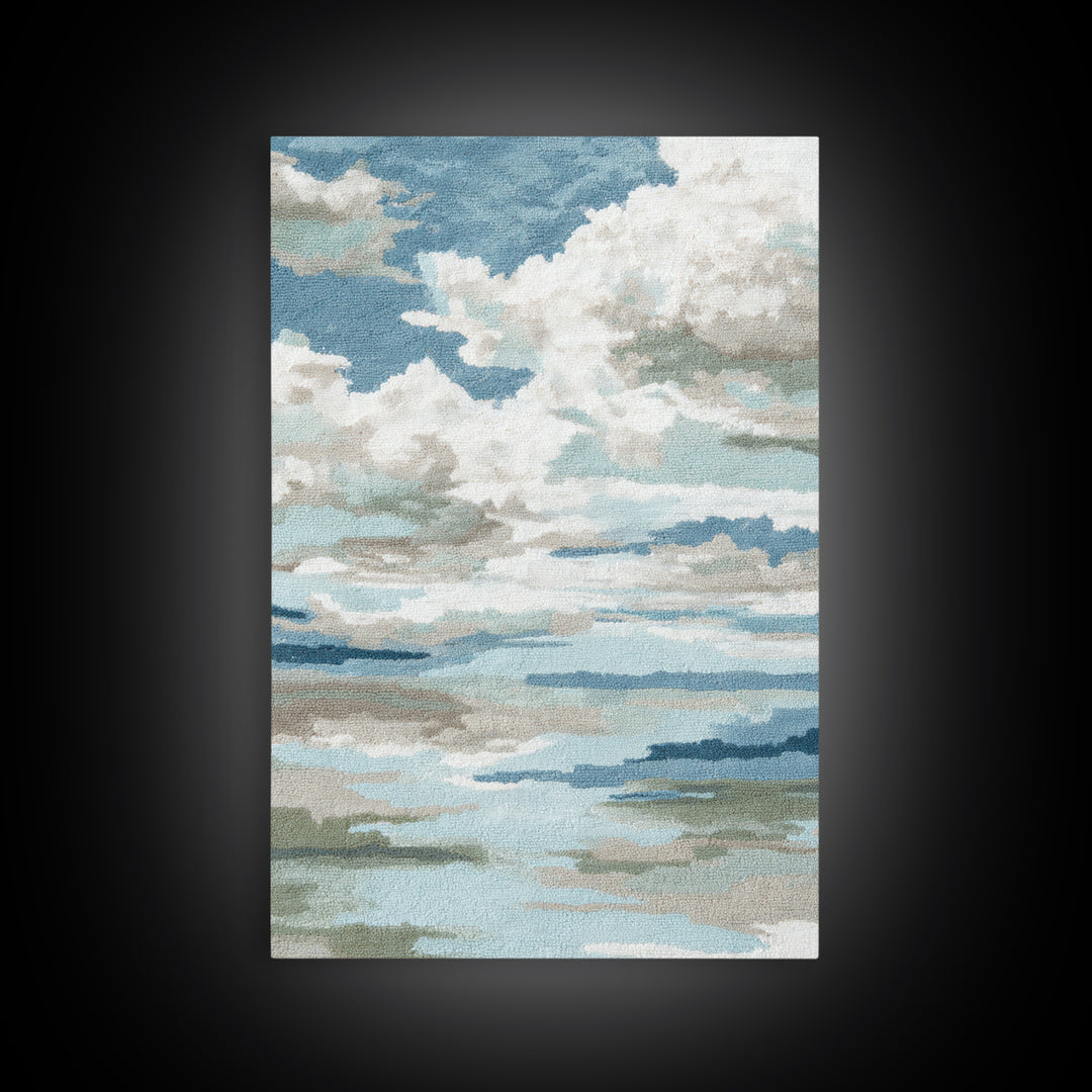 Sky and Cloud Scene Canvas Print, Medical Office Art, Teal Wall Art, Office Decor, Fine Art, Calm, Anatomy Art, Brain Art, MOA-2x3-65