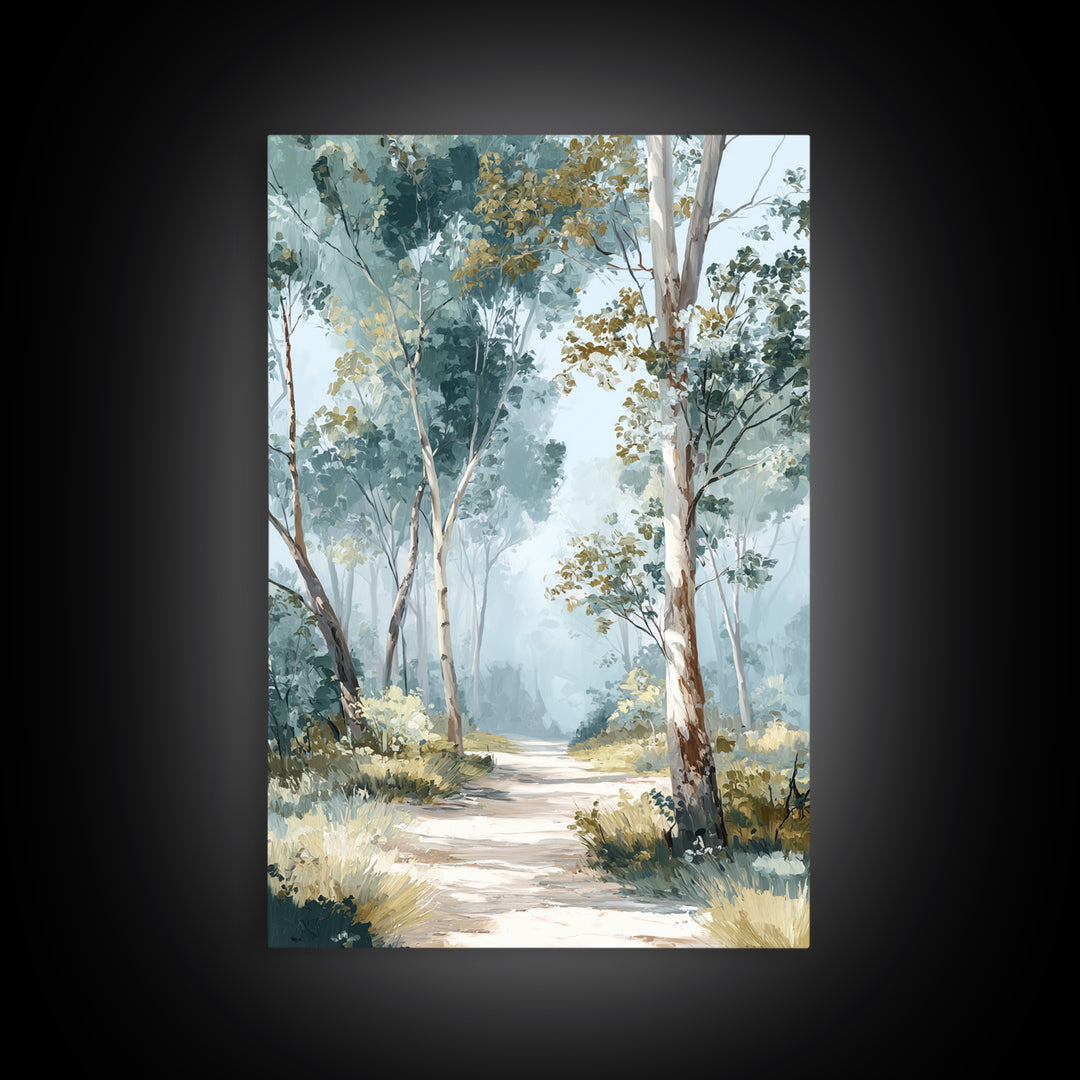 Gentle Forest Path Framed Canvas Print, Medical Office Art, Animal Art, Office Decor, Fine Art, Calm, Heart Anatomy Print, MOA-2x3-73