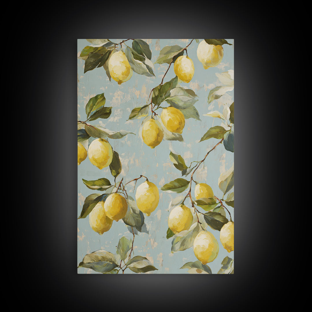 Fresh Citrus and Leaves for Bright Optimism Canvas Print, Medical Office Art, Office Decor, Calm, Medical Wall Art, MOA-2x3-80
