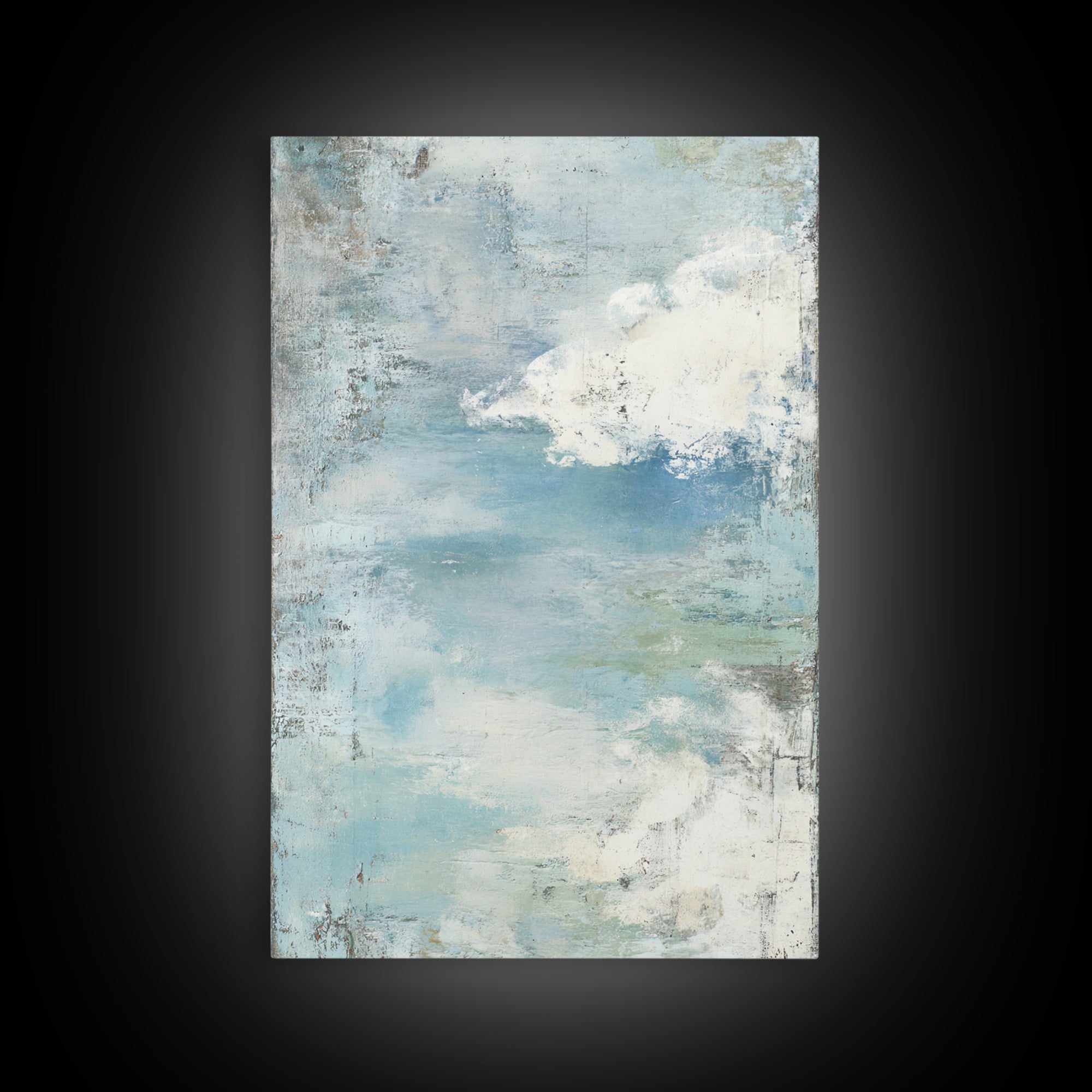 Calming Blue Abstract Canvas Print, Medical Office Art, Medical Art, Office Decor, Fine Art, Calm, Biology Art, Nurse Wall Art, MOA-2x3-81