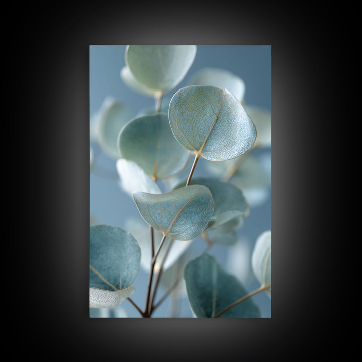 Botanical Eucalyptus Branch Framed Canvas Print, Medical Office Art, Medical Office Decor, Office Decor, Fine Art, Calm, MOA-2x3-83