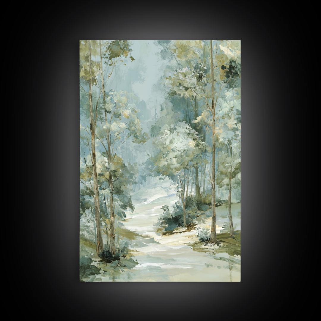 Gentle Forest Path Framed Canvas Print, Medical Office Art, Animal Art, Office Decor, Fine Art, Calm, Heart Anatomy Print, MOA-2x3-97