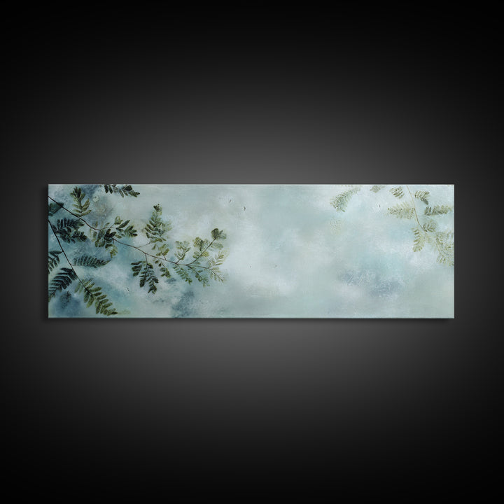 Minimal Green Fern Specimen Canvas Print, Medical Office Art, Nurse Wall Art, Office Decor, Fine Art, Calm, Room Decor, MOA-3x1-24