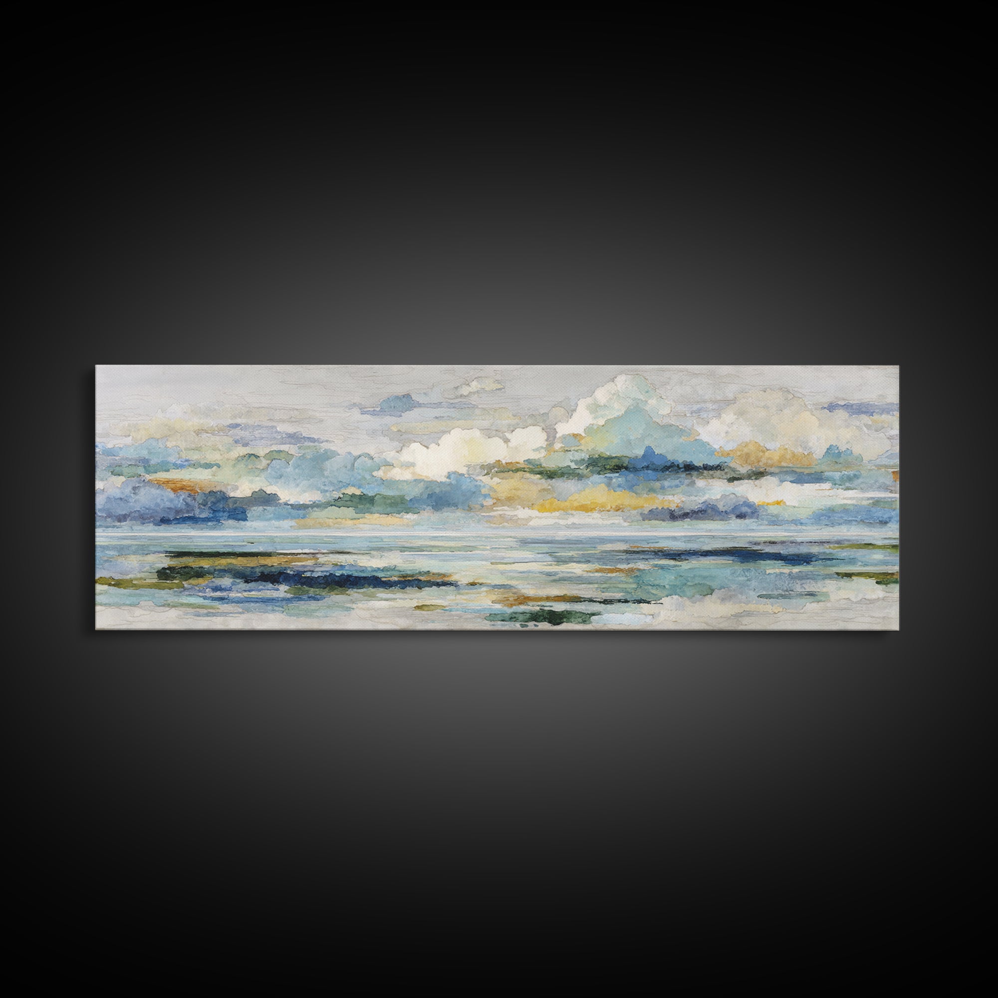 Sky and Cloud Scene Canvas Print, Medical Office Art, Medical Wall Art, Office Decor, Abstract Art, Calm, Neutral Decor, MOA-3x1-25