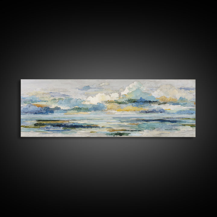 Sky and Cloud Scene Canvas Print, Medical Office Art, Medical Wall Art, Office Decor, Abstract Art, Calm, Neutral Decor, MOA-3x1-25