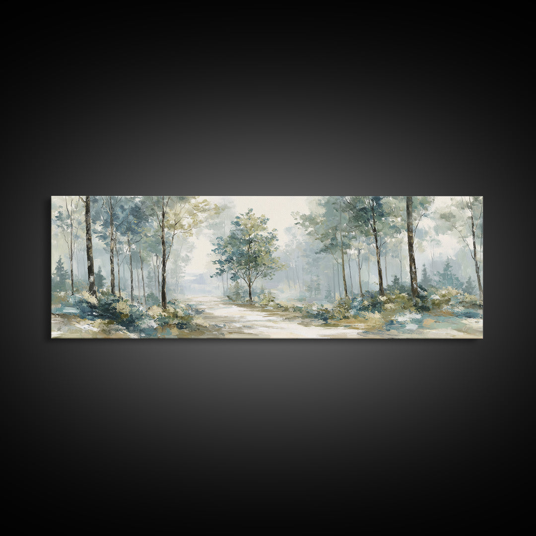 Gentle Forest Path Canvas Print, Medical Office Art, Medical Decor, Office Decor, Oil Painting, Calm, Science Art, MOA-3x1-33