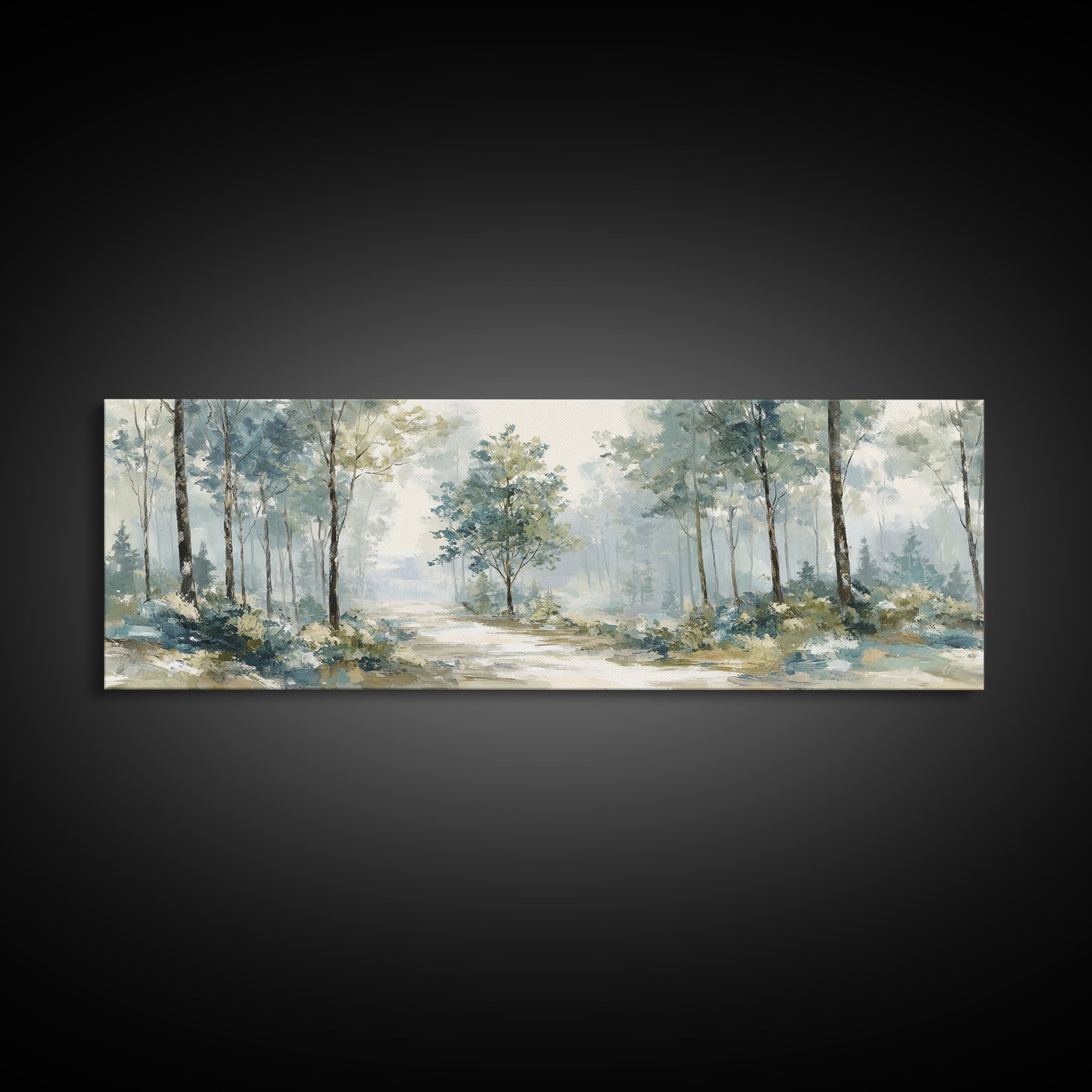 Gentle Forest Path Canvas Print, Medical Office Art, Medical Decor, Office Decor, Oil Painting, Calm, Science Art, MOA-3x1-33