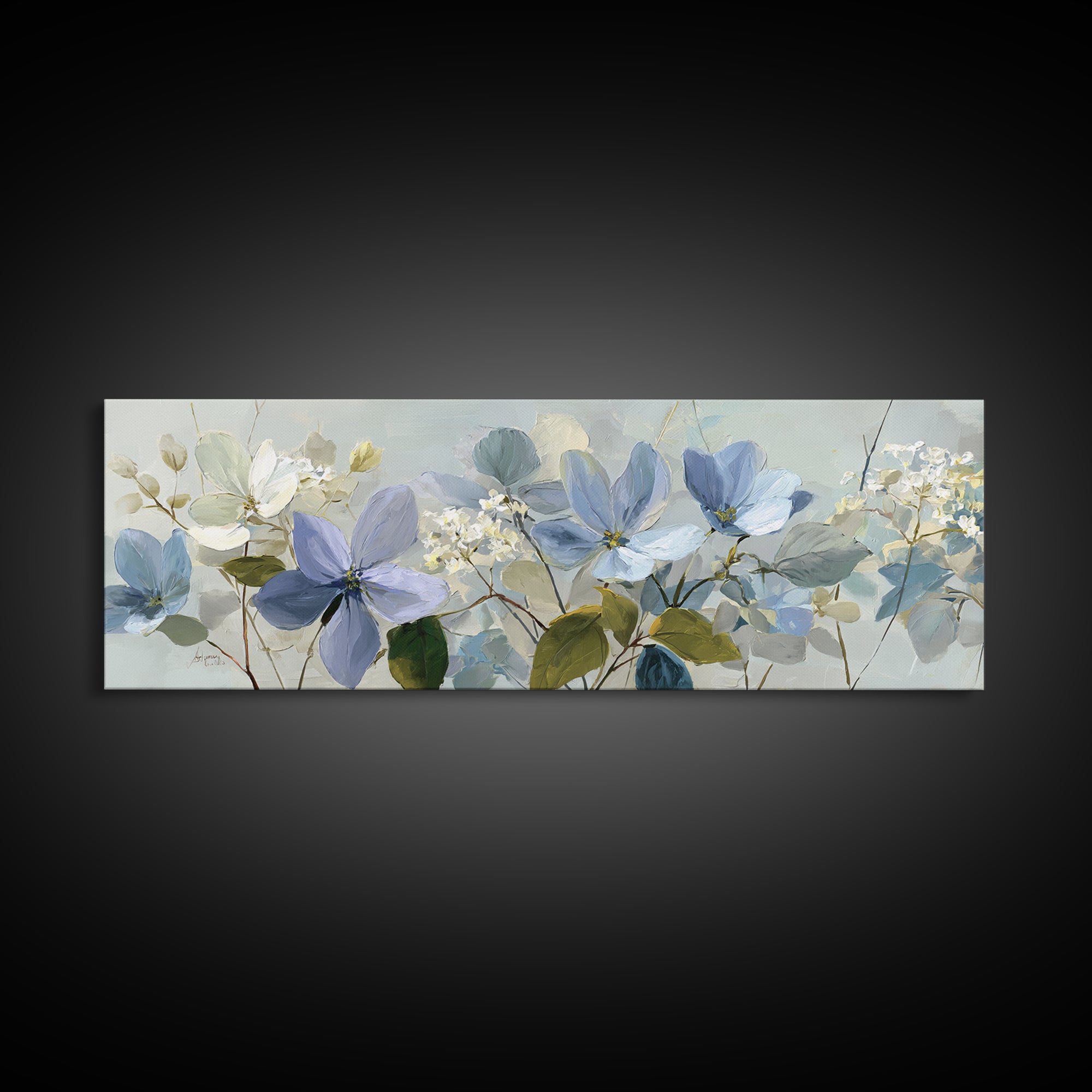 Lavender Botanical Still Life Framed Canvas Print, Medical Office Art, Anatomy Wall Art, Office Decor, Watercolor Art, Calm, MOA-3x1-37