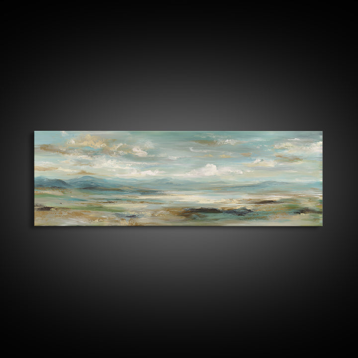 Soft Mountain Landscape Canvas Print, Medical Office Art, Medical Office Decor, Office Decor, Fine Art, Calm, Nurse Wall Art, MOA-3x1-42