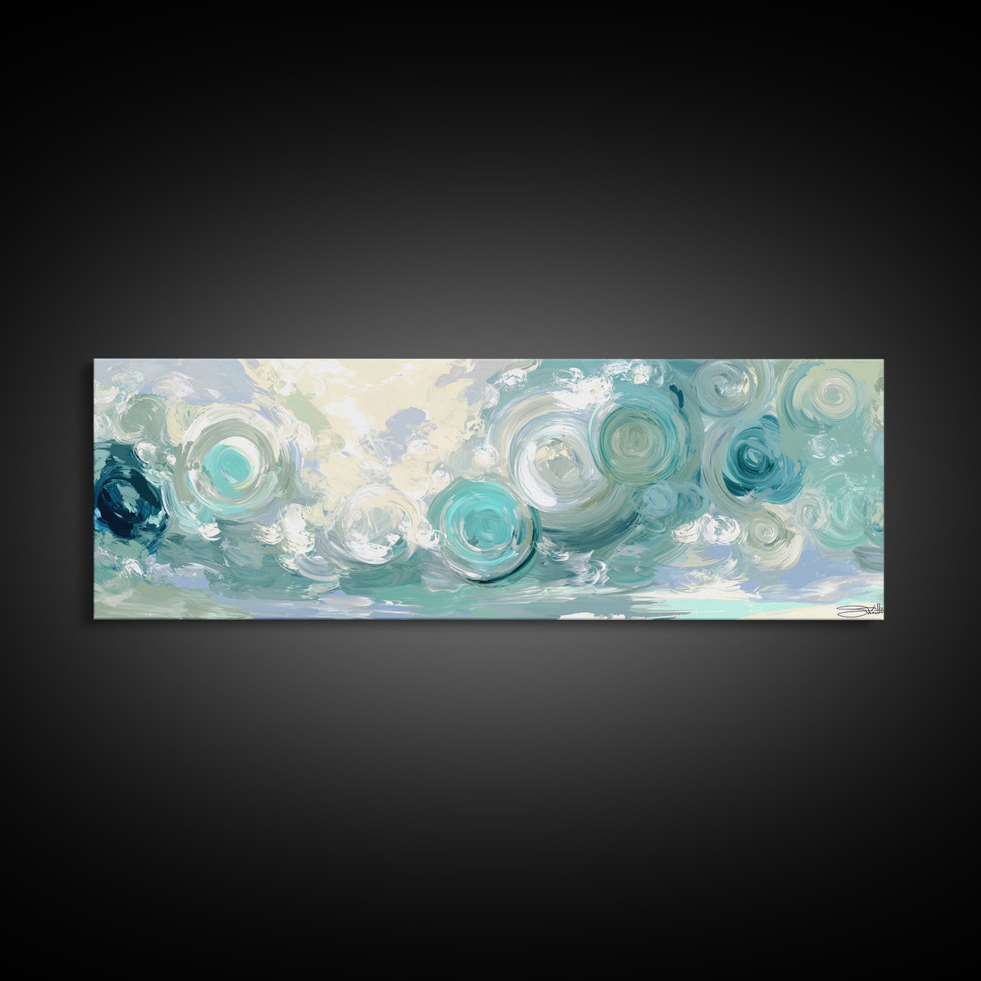 Abstract Healing Spiral Framed Canvas Print, Medical Office Art, Contemporary Art, Office Decor, Fine Art, Calm, Animal Art, MOA-3x1-55