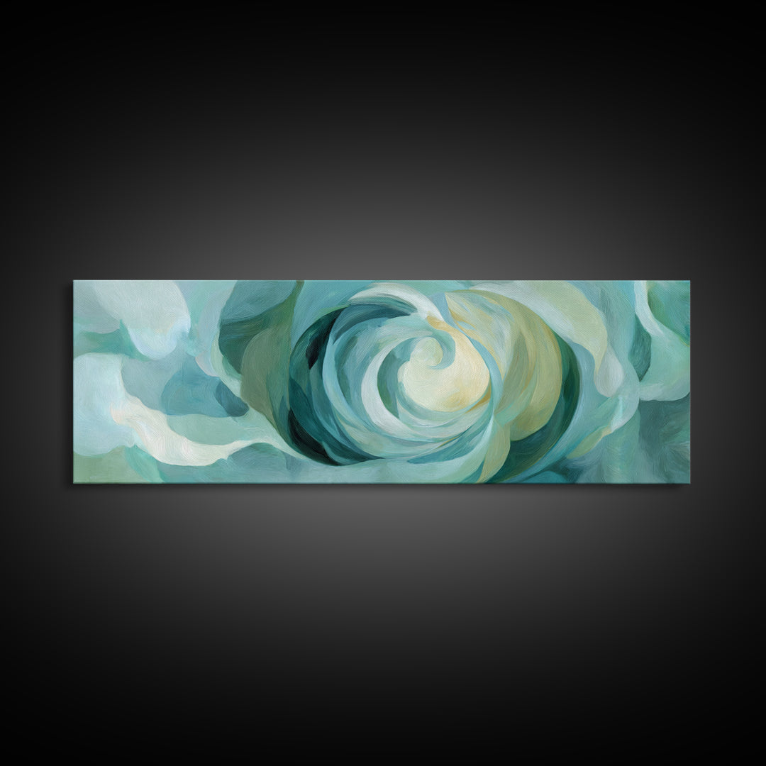 Abstract Healing Spiral Framed Canvas Print, Medical Office Art, Neutral Decor, Office Decor, Abstract Art, Calm, Wall Art, MOA-3x1-7