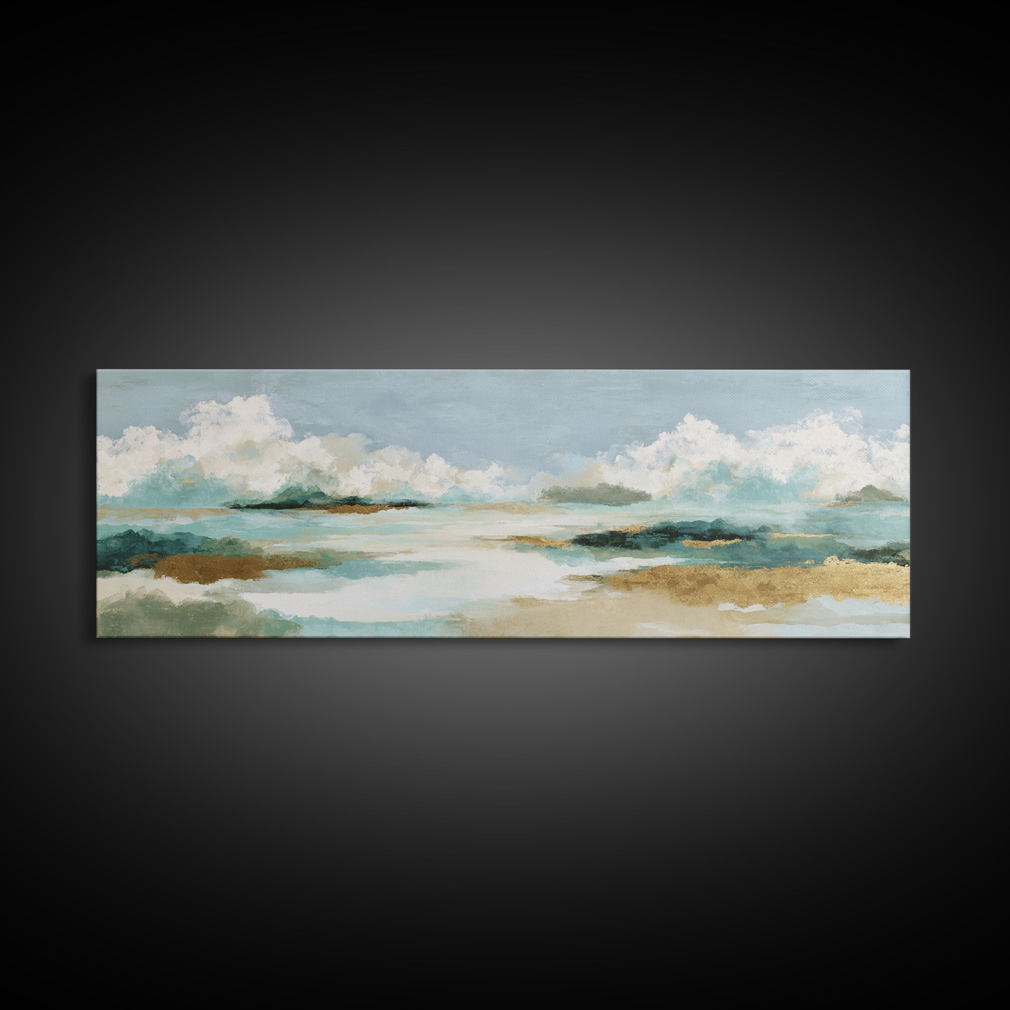 Sky and Cloud Scene Framed Canvas Print, Medical Office Art, School Nurse Art, Office Decor, Fine Art, Calm, Luxury Decor, MOA-3x1-73