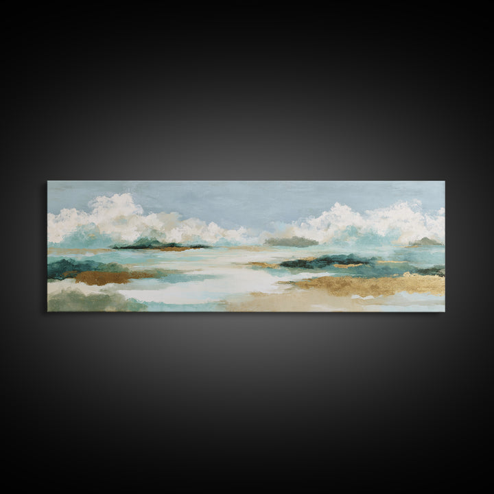 Sky and Cloud Scene Framed Canvas Print, Medical Office Art, School Nurse Art, Office Decor, Fine Art, Calm, Luxury Decor, MOA-3x1-73