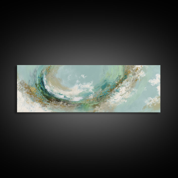 Abstract Healing Spiral Framed Canvas Print, Medical Office Art, Dental Office Decor, Office Decor, Abstract Art, Calm, MOA-3x1-79