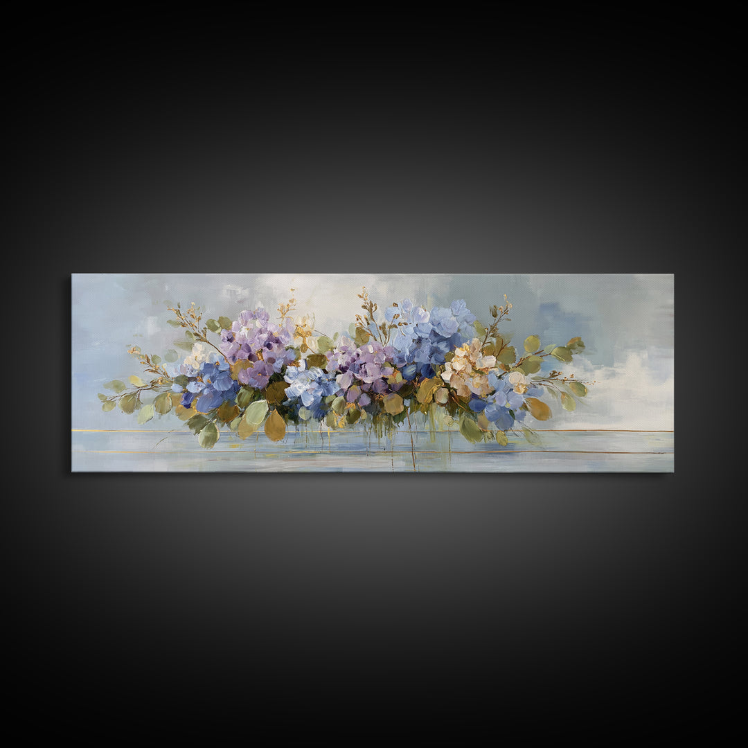 Lavender Botanical Still Life Canvas Print, Medical Office Art, Anatomy Art, Office Decor, Watercolor Art, Calm, MOA-3x1-85