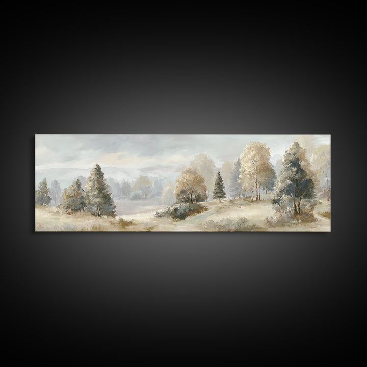 Gentle Forest Path Framed Canvas Print, Medical Office Art, Teal Wall Art, Office Decor, Fine Art, Calm, Anatomy Art, MOA-3x1-9