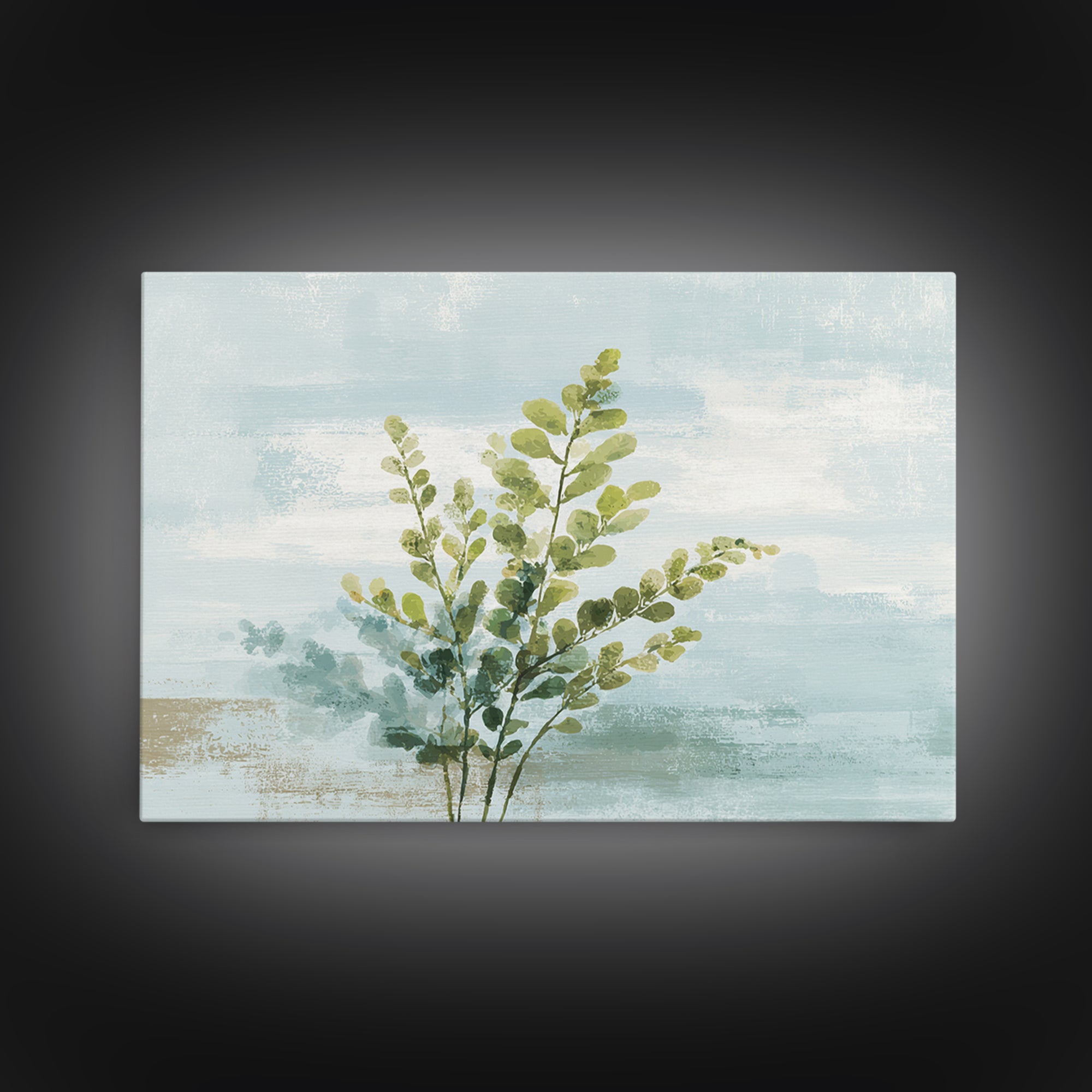 Minimal Green Fern Specimen Canvas Print, Medical Office Art, Printable Card, Office Decor, Fine Art, Calm, School Nurse Art, MOA-3x2-12