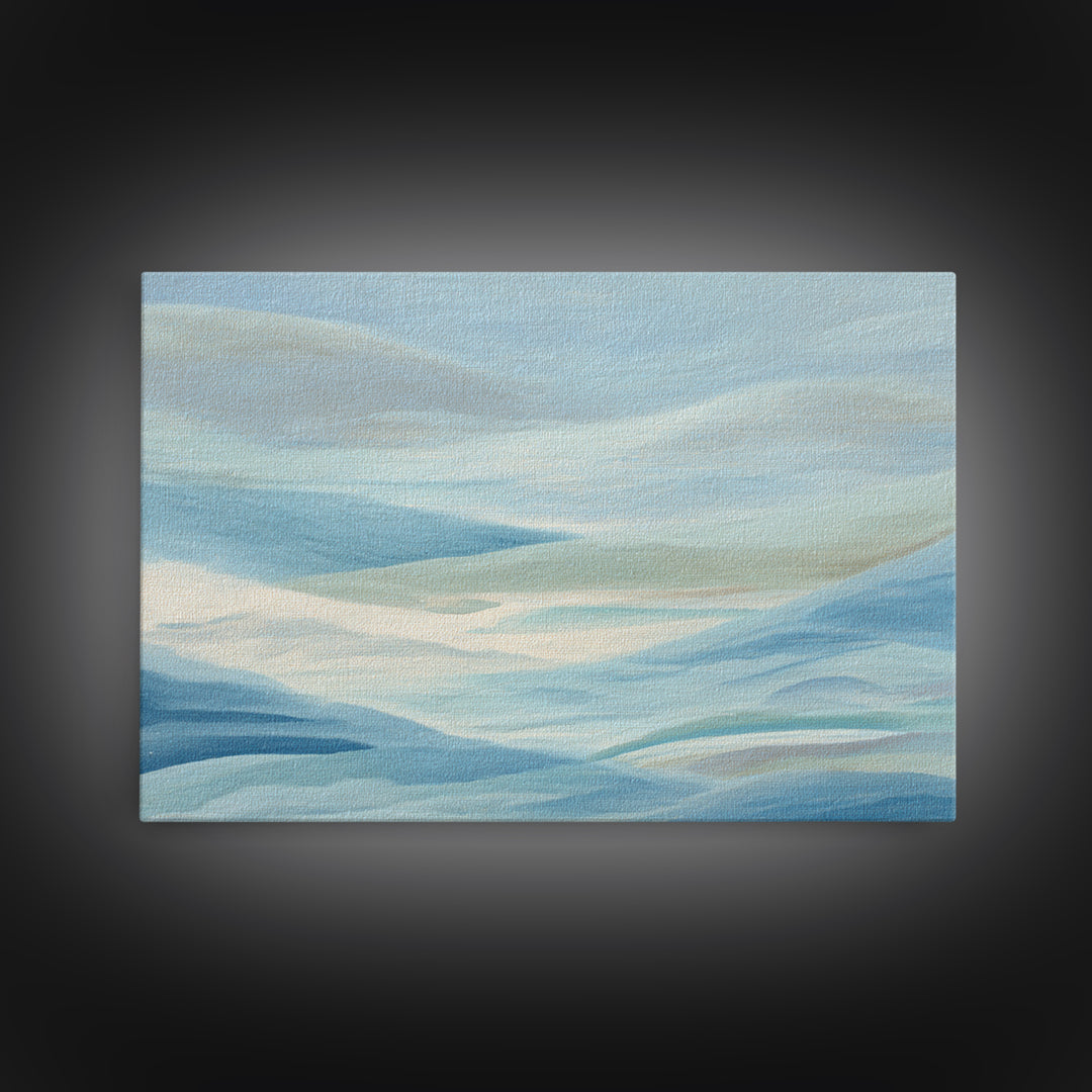 Calming Blue Abstract Canvas Print, Medical Office Art, School Nurse Art, Office Decor, Abstract Art, Calm, Luxury Decor, MOA-3x2-29