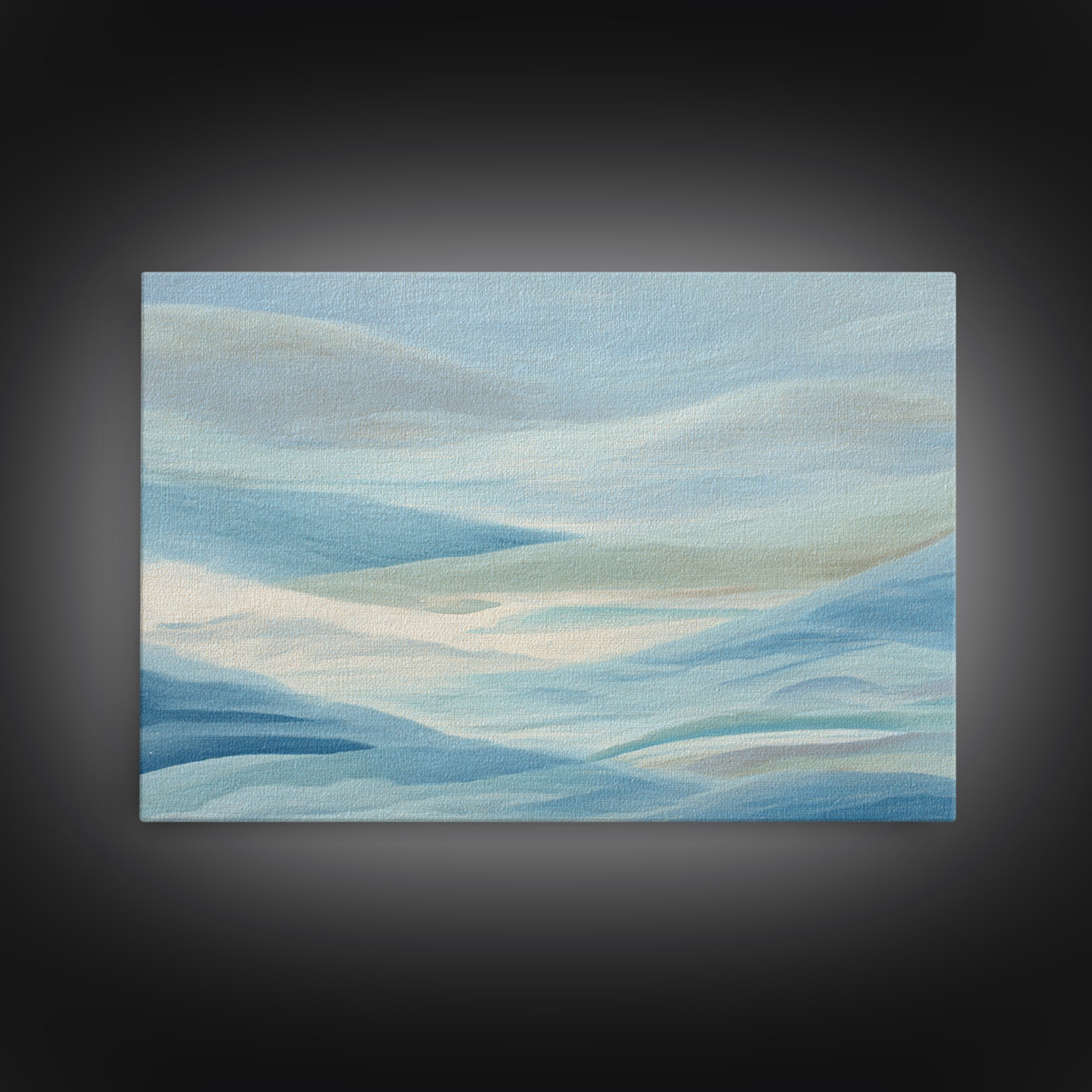 Calming Blue Abstract Canvas Print, Medical Office Art, School Nurse Art, Office Decor, Abstract Art, Calm, Luxury Decor, MOA-3x2-29
