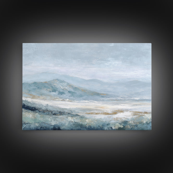 Soft Mountain Landscape Canvas Print, Medical Office Art, Anatomy Wall Art, Office Decor, Oil Painting, Calm, Neuroscience Art, MOA-3x2-30