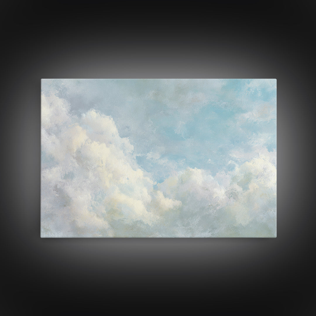 Sky and Cloud Scene Canvas Print, Medical Office Art, Educational Poster, Office Decor, Oil Painting, Calm, Fine Art Print, MOA-3x2-37