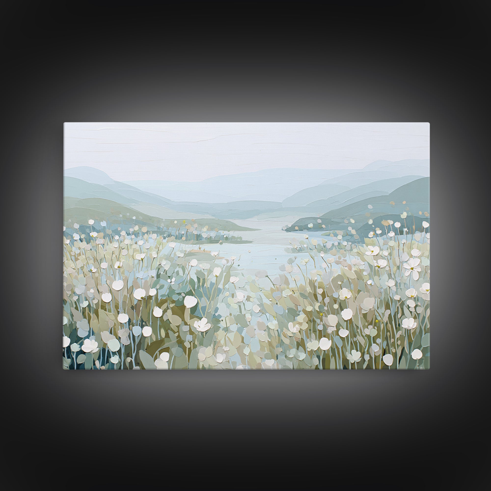 Sunlit Meadow with Wildflowers and Calm Mood Canvas Print, Medical Office Art, Medical Wall Art, Office Decor, Calm, Room Decor, MOA-3x2-40