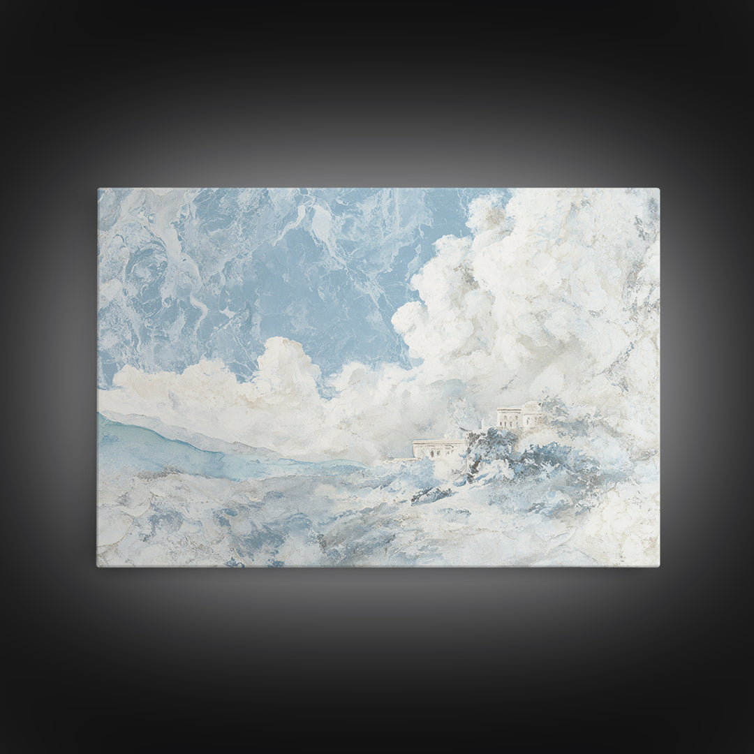 Subtle Marble Texture Framed Canvas Print, Medical Office Art, Room Decor, Office Decor, Oil Painting, Calm, MOA-3x2-47