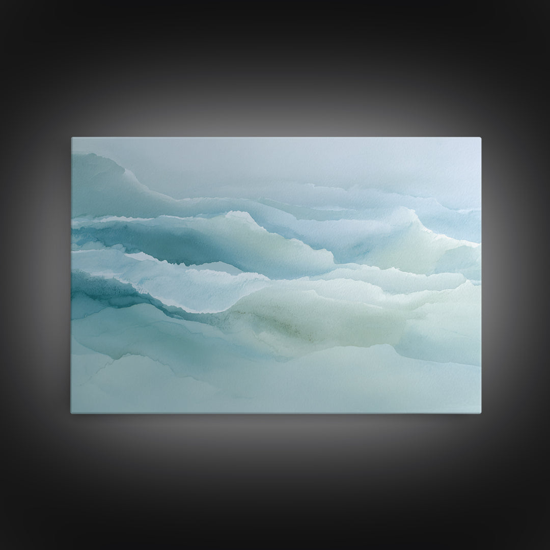 Calming Blue Abstract Canvas Print, Medical Office Art, School Nurse Art, Office Decor, Abstract Art, Calm, Luxury Decor, MOA-3x2-53