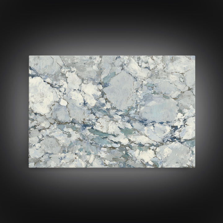 Subtle Marble Texture Framed Canvas Print, Medical Office Art, Healthcare Wall Art, Office Decor, Watercolor Art, Calm, MOA-3x2-71