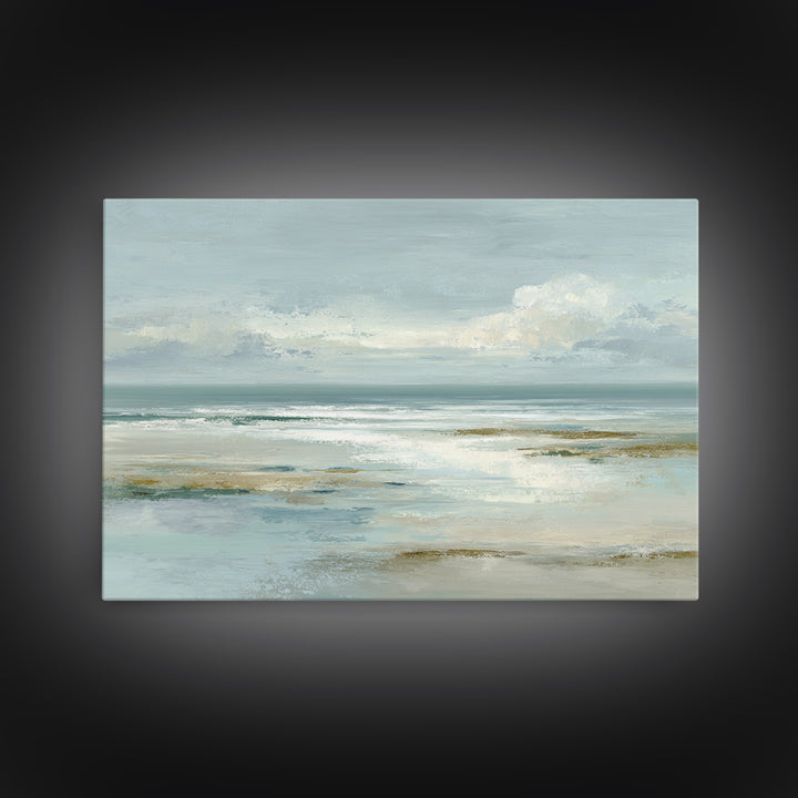 Peaceful Ocean Horizon Framed Canvas Print, Medical Office Art, Animal Art, Office Decor, Fine Art, Calm, Heart Anatomy Print, MOA-3x2-8