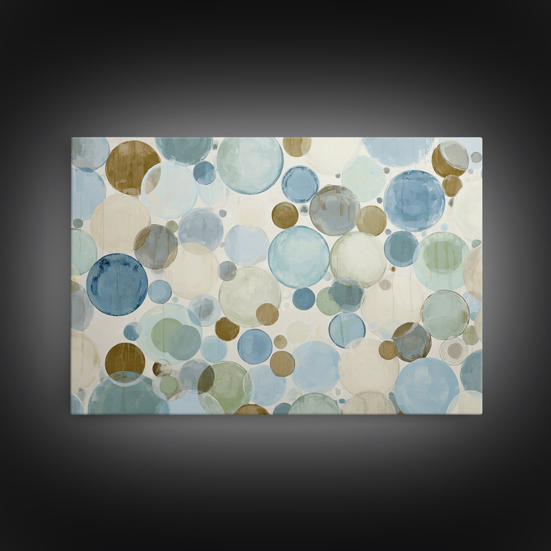 Abstract Cells and Circles as Soothing Pattern Framed Canvas Print, Medical Office Art, Biology Art, Office Decor, Abstract Art, MOA-3x2-81