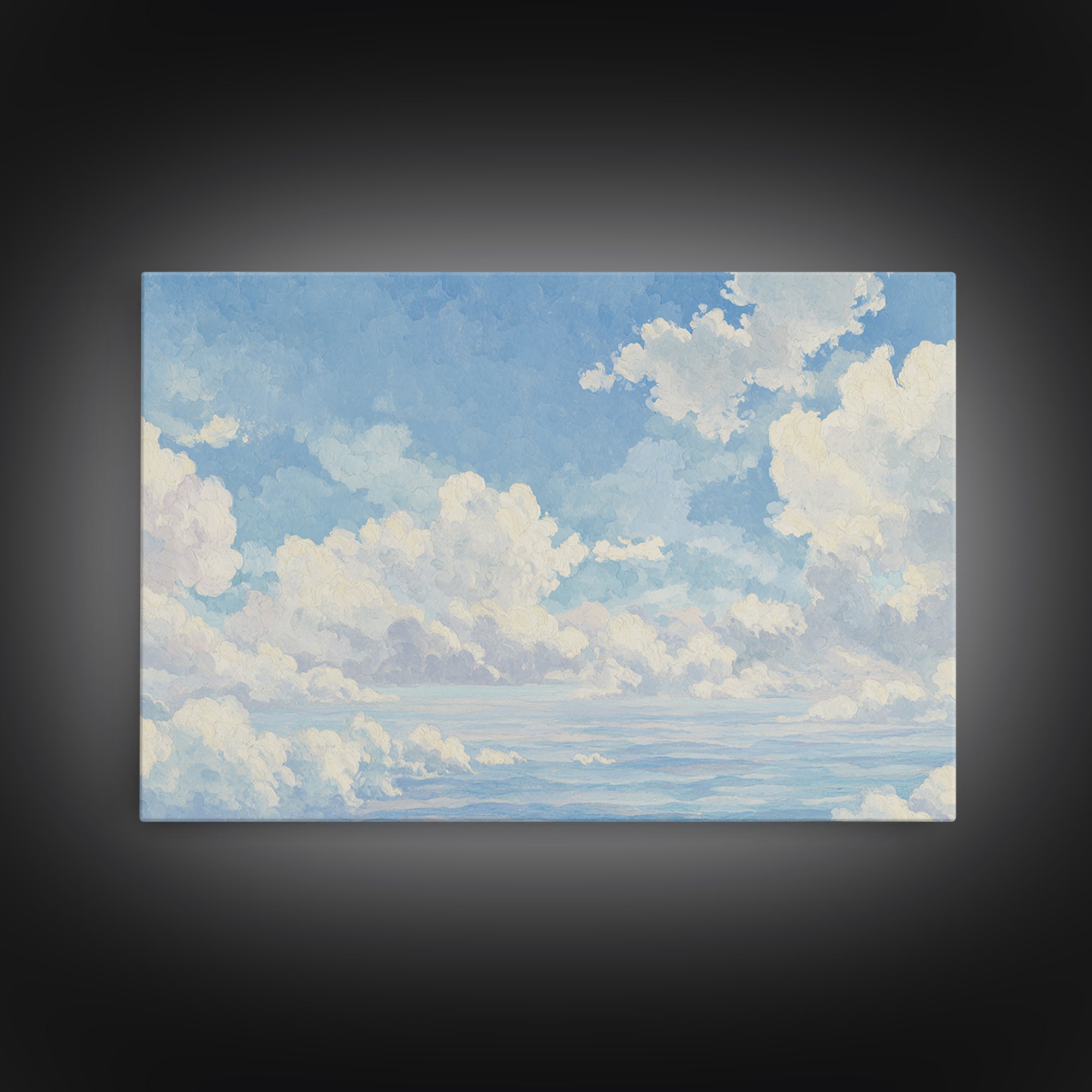 Sky and Cloud Scene Framed Canvas Print, Medical Office Art, Nurse Wall Art, Office Decor, Fine Art, Calm, Room Decor, MOA-3x2-85