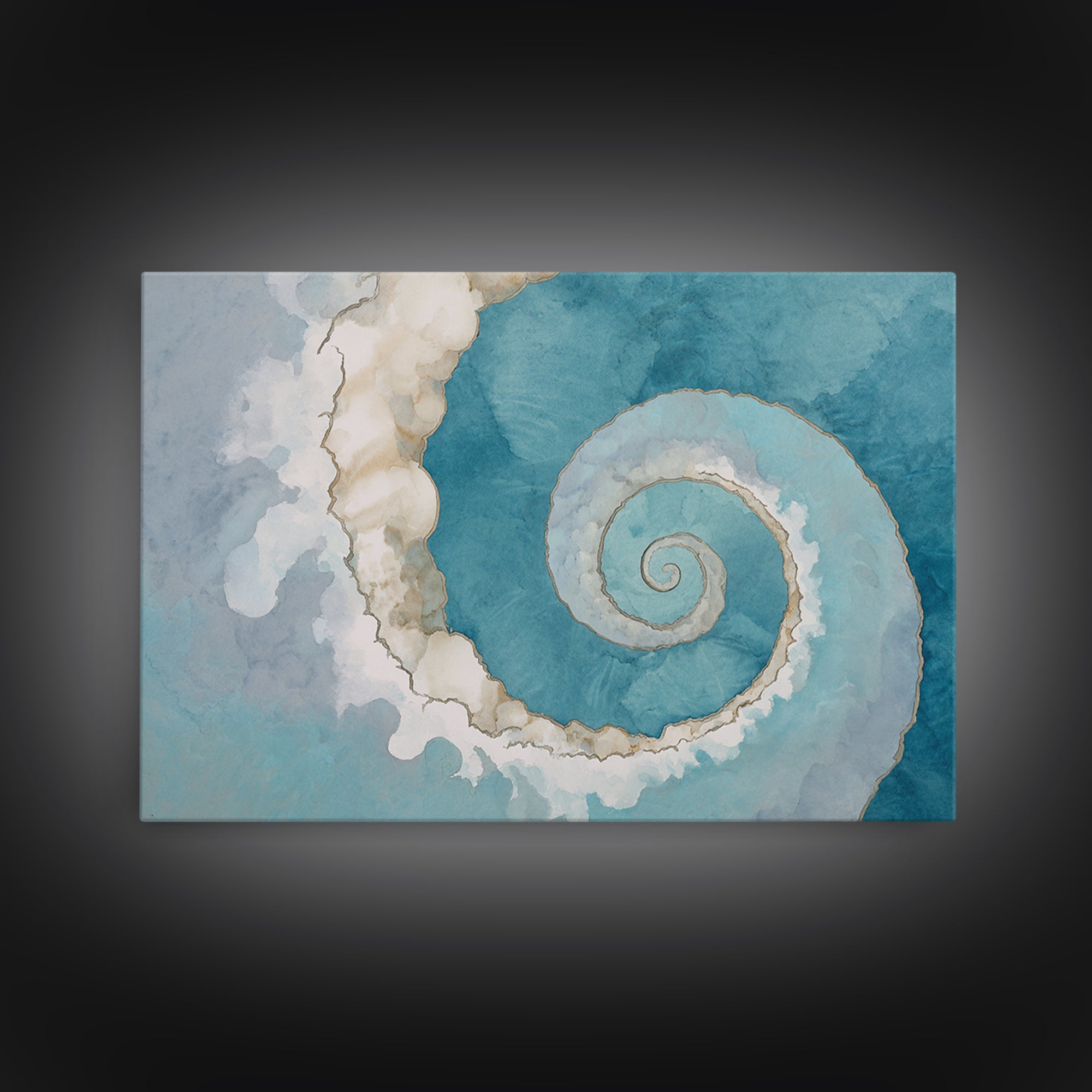 Abstract Healing Spiral Framed Canvas Print, Medical Office Art, Office Decor, Abstract Art, Calm, Medical Office Decor, MOA-3x2-91
