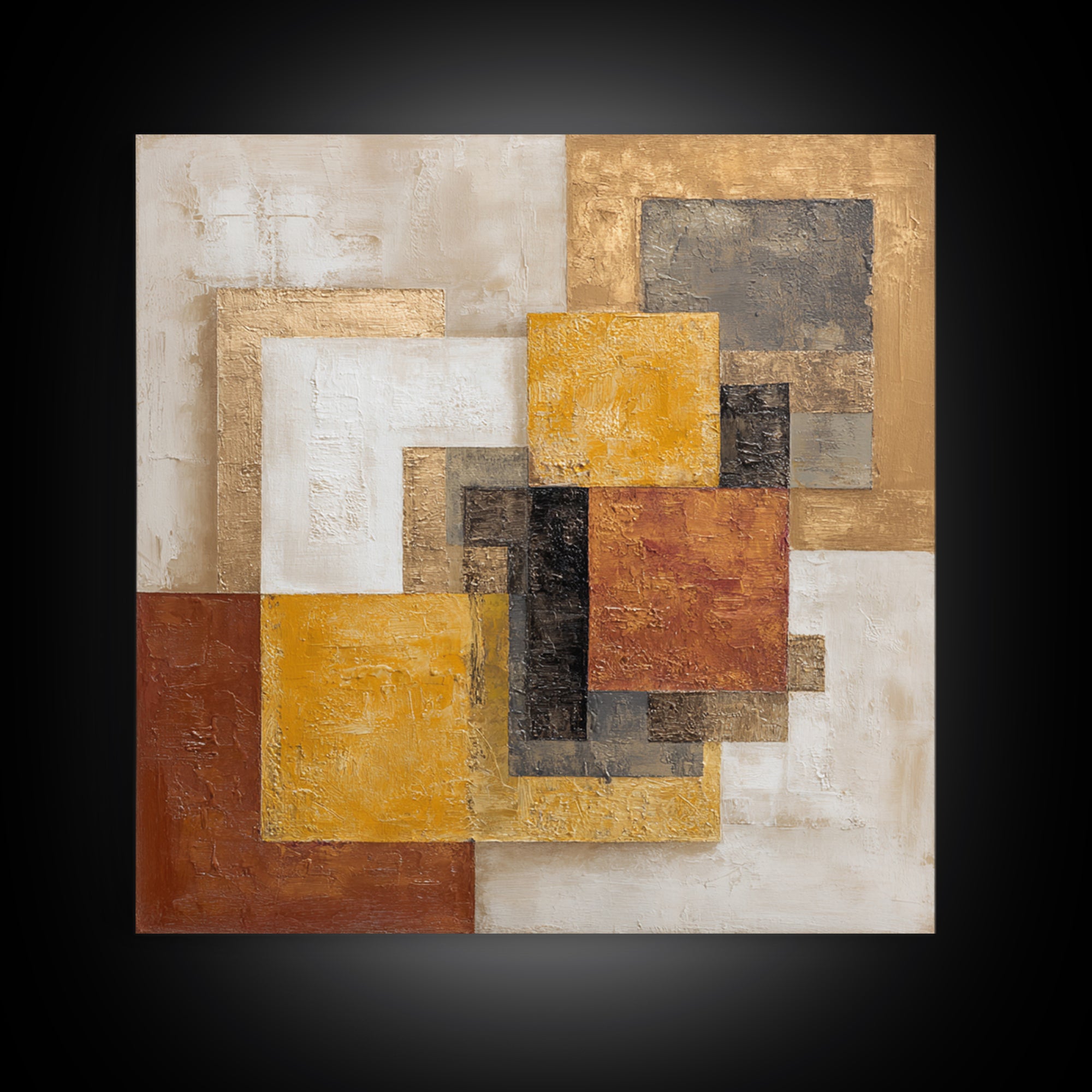 High Contrast Gallery Abstract Framed Canvas Print, Modern Art, Living Room Wall Art, Living Room Decor, Abstract Art, Modern, MOD-1x1-24