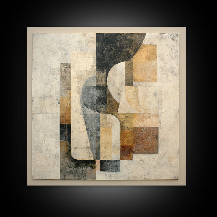 Fragmented Figure Study Framed Canvas Print, Modern Art, Gallery Decor, Living Room Decor, Fine Art, Modern, Contemporary Art, MOD-1x1-65