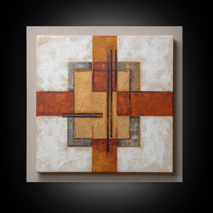 Urban Window Grid Transformed into Abstraction Canvas Print, Modern Art, Mid Century Modern Art, Living Room Decor, Modern, MOD-1x1-84