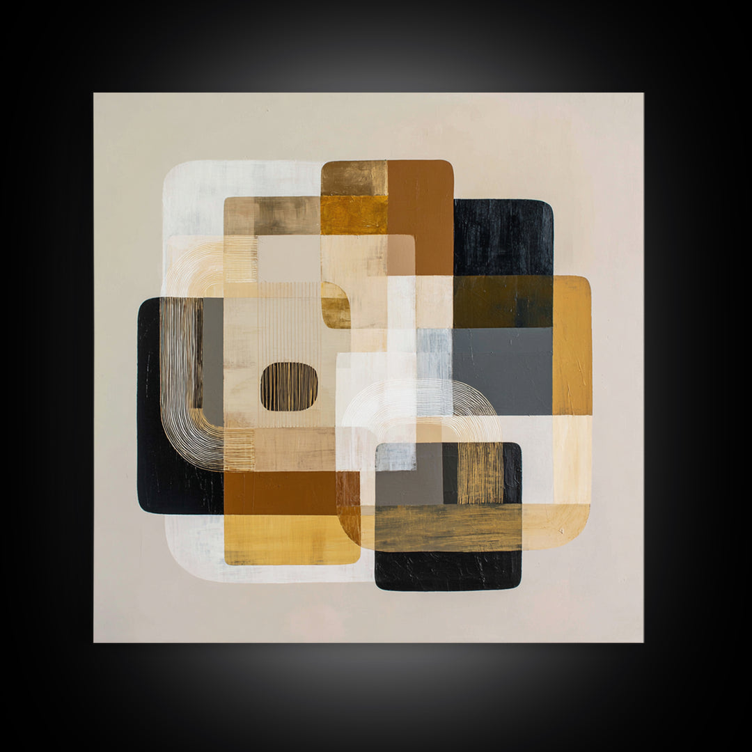 Bold Abstract Composition Canvas Print, Modern Art, Wall Art, Living Room Decor, Fine Art, Modern, Artwork, Art Nouveau, MOD-1x1-97