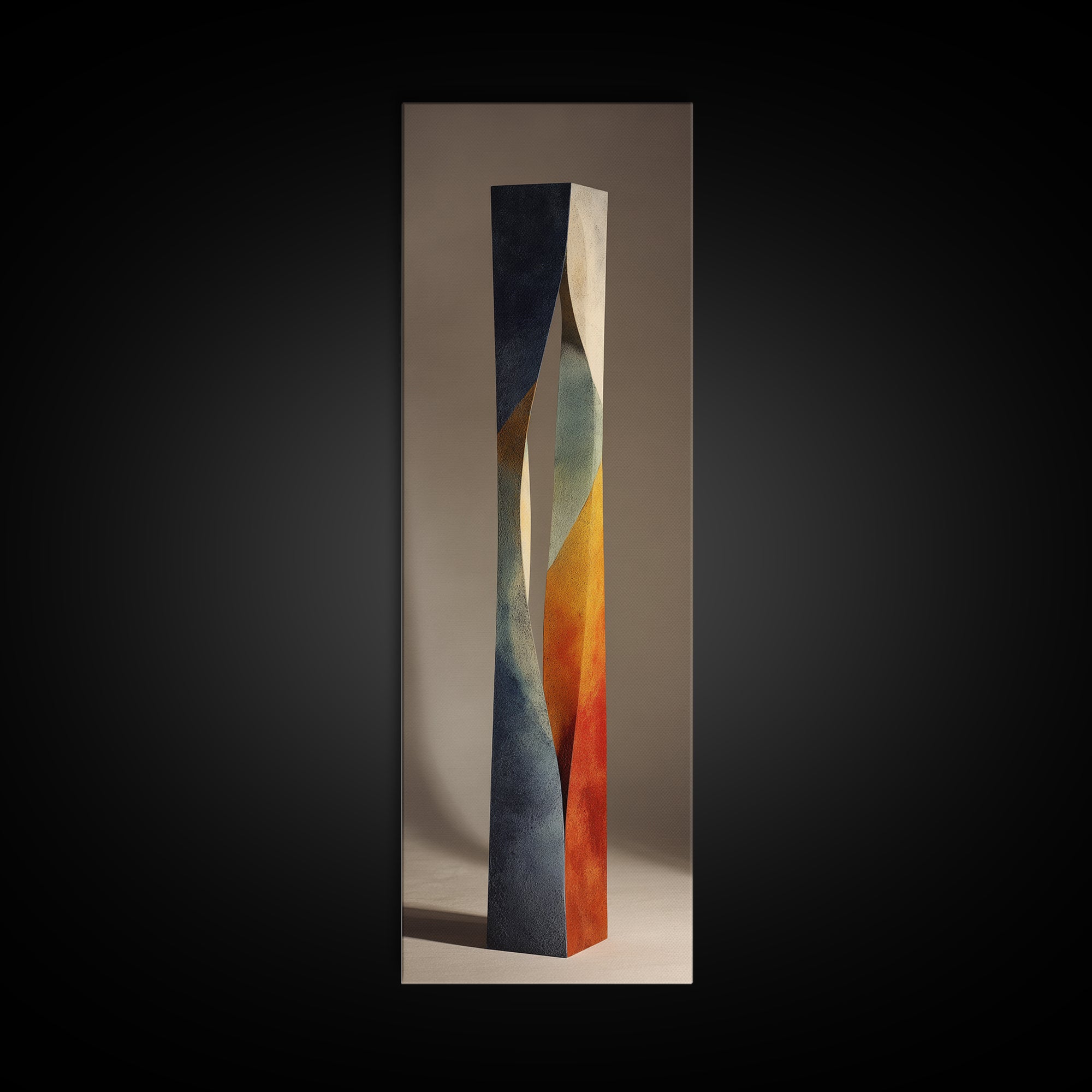 Minimal Sculpture Shapes Painted Framed Canvas Print, Modern Art, Luxury Decor, Living Room Decor, Modern, Digital Art, MOD-1x3-20