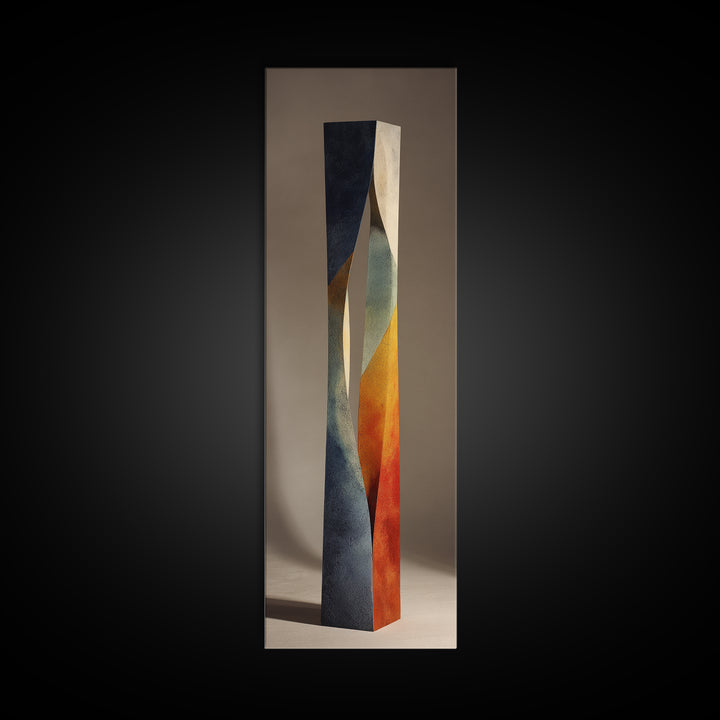 Minimal Sculpture Shapes Painted Framed Canvas Print, Modern Art, Luxury Decor, Living Room Decor, Modern, Digital Art, MOD-1x3-20