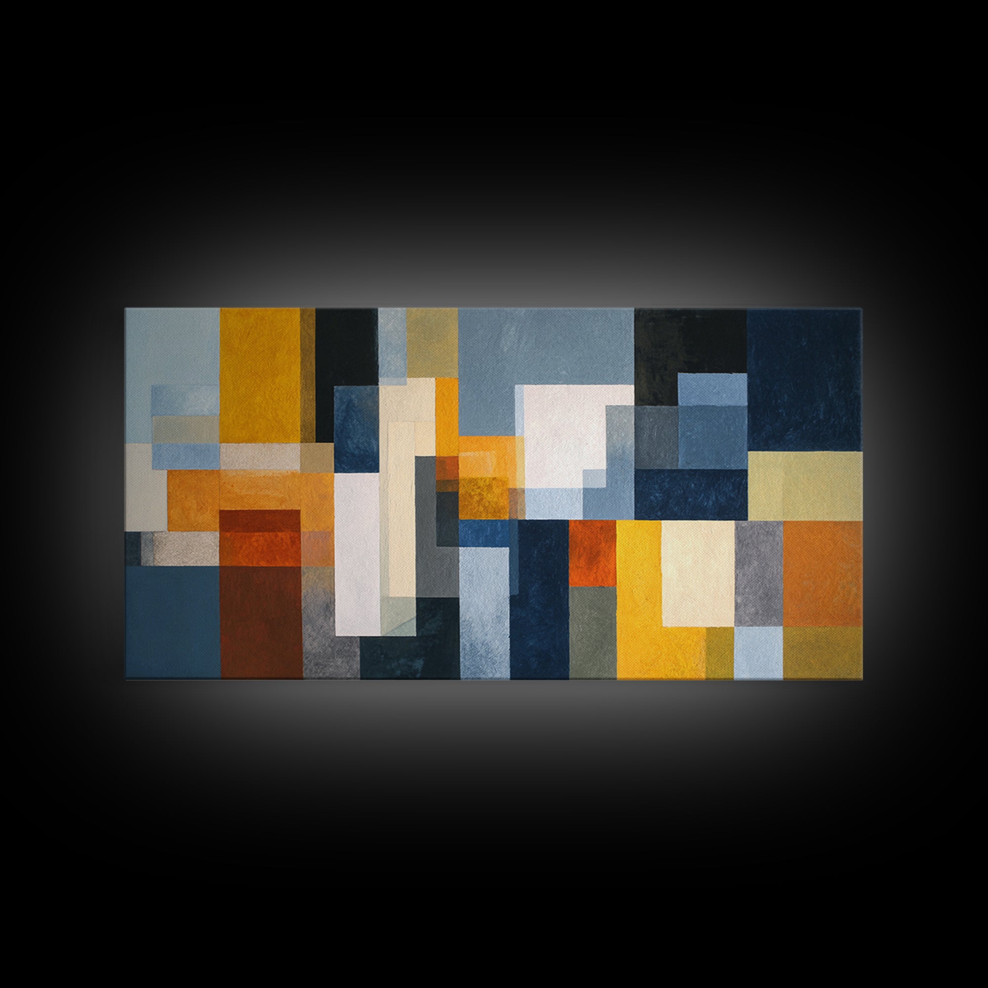 Geometric City Abstraction Canvas Print, Modern Art, Art, Living Room Decor, Abstract Art, Modern, Canvas Art, Digital Print, MOD-2x1-48