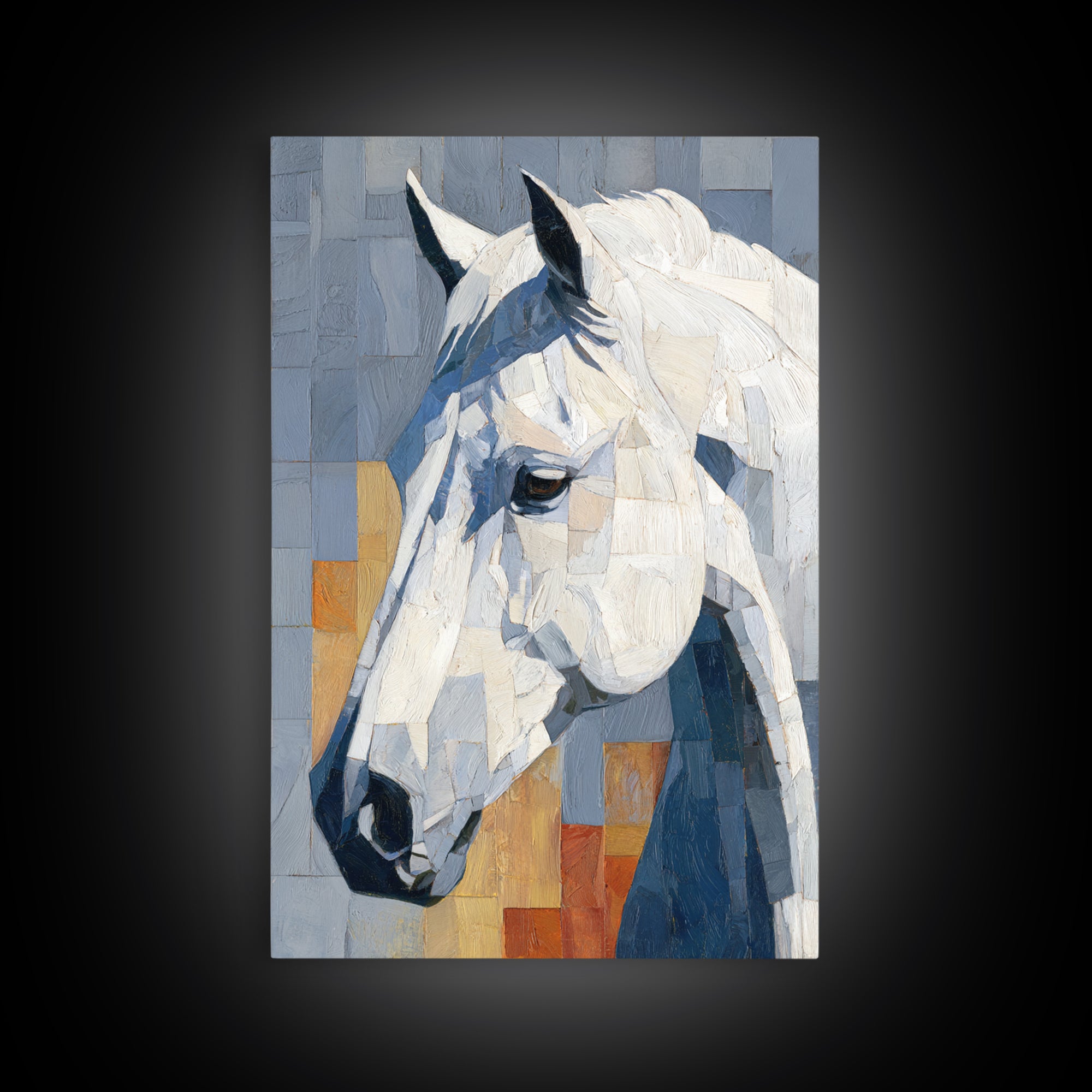 Contemporary Horse Portrait Canvas Print, Modern Art, Art Print, Living Room Decor, Fine Art, Modern, Printable Wall Art, MOD-2x3-23