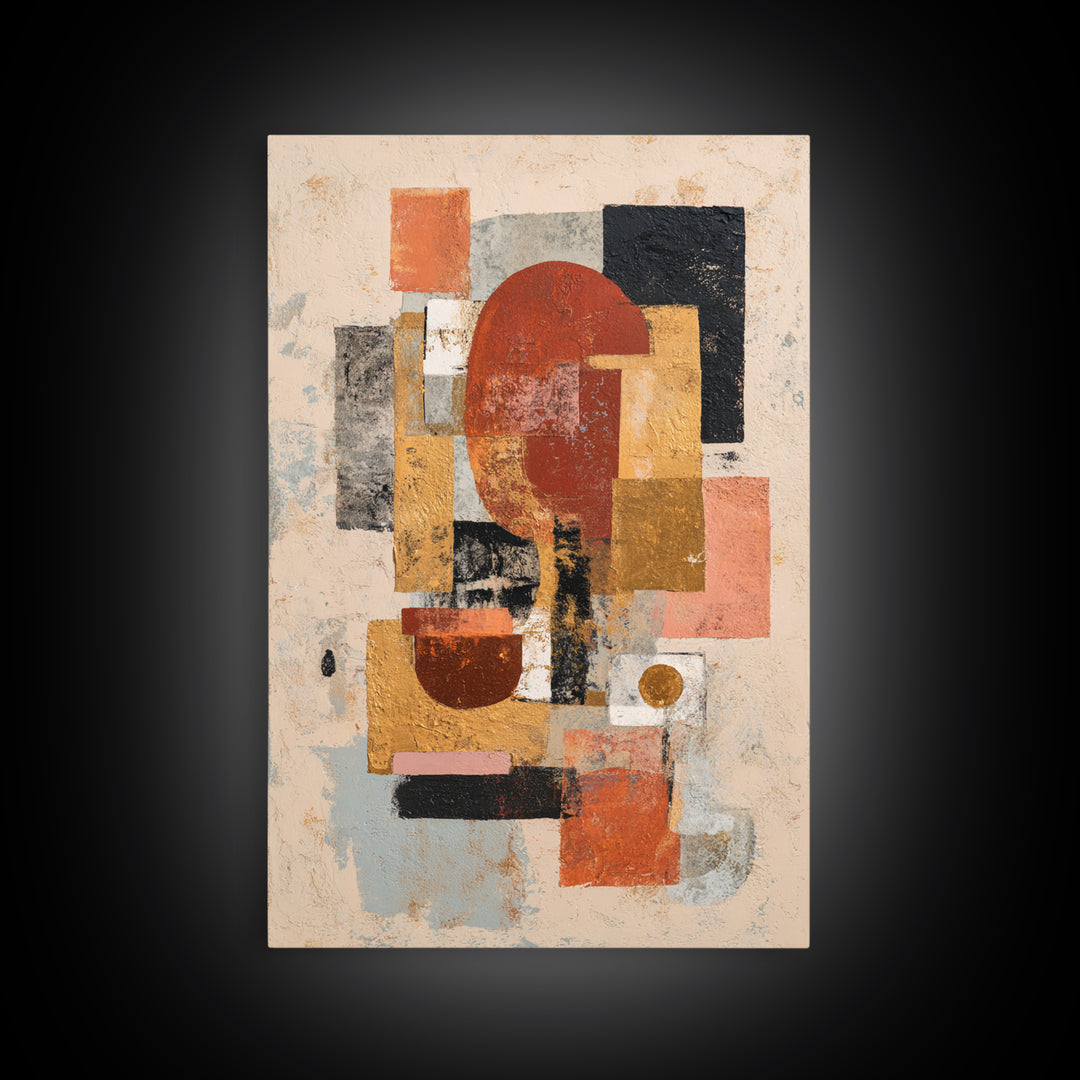 Bold Abstract Composition Canvas Print, Modern Art, Art Nouveau, Living Room Decor, Fine Art, Modern, Mid Century Modern Art, MOD-2x3-57