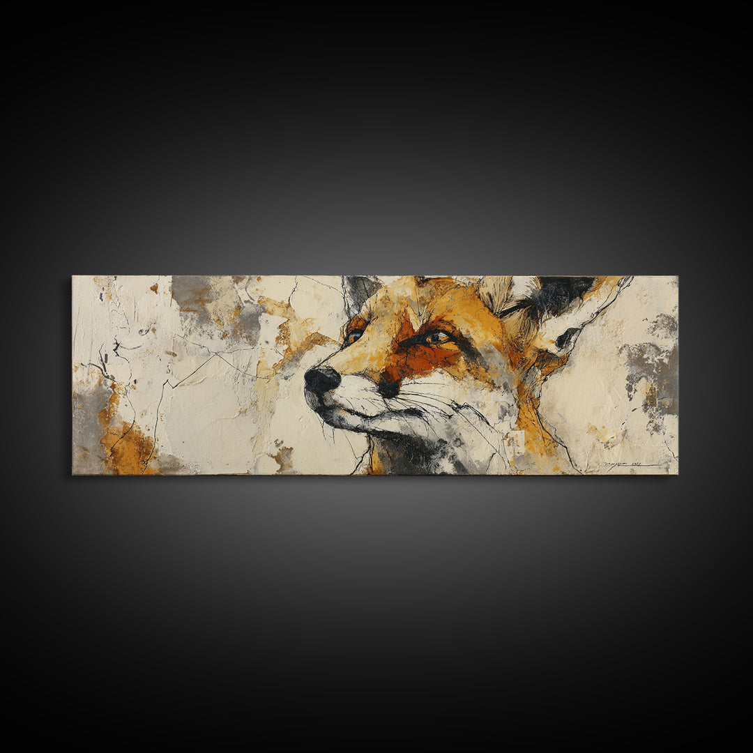 Modern Animal Portrait Canvas Print, Modern Art, Gallery Decor, Living Room Decor, Fine Art, Modern, Contemporary Art, MOD-3x1-62