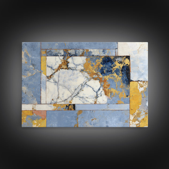 Large Marble Texture Abstract Framed Canvas Print, Modern Art, Canvas Wall Art, Living Room Decor, Abstract Art, Modern, MOD-3x2-20