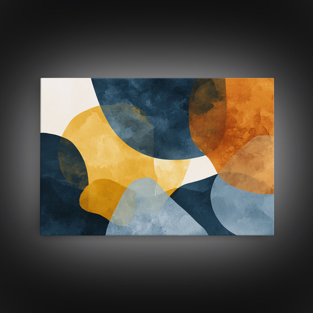 Bold Abstract Composition Framed Canvas Print, Modern Art, Abstract Wall Art, Living Room Decor, Modern, Neutral Decor, MOD-3x2-5
